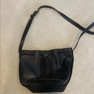 The Sak Black Leather Shoulder Bag